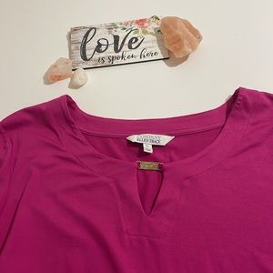 Beautiful Ellen Tracy royal magenta 3/4 sleeve top XL
